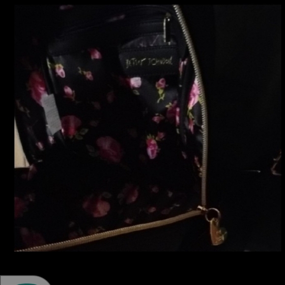 Betsey Johnson Black and Gold Backpack - Picture 4 of 4